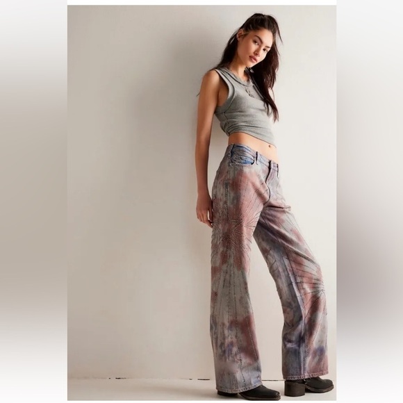 Free People Aurora Mid-Rise Straight Leg Jeans Size 31 NWT - Picture 3 of 17